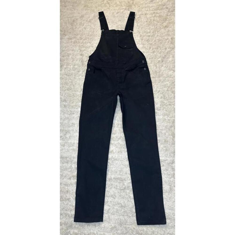 ASOS Design classic gothic countrycore black cotton overalls Size 32/Large